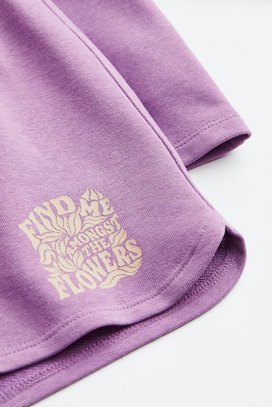 ست H&M سویشرت و شلوارک بنفش کد ۵۰