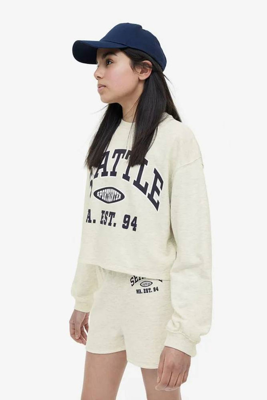 ست H&M سویشرت و شلوارک توسی کد۵۱
