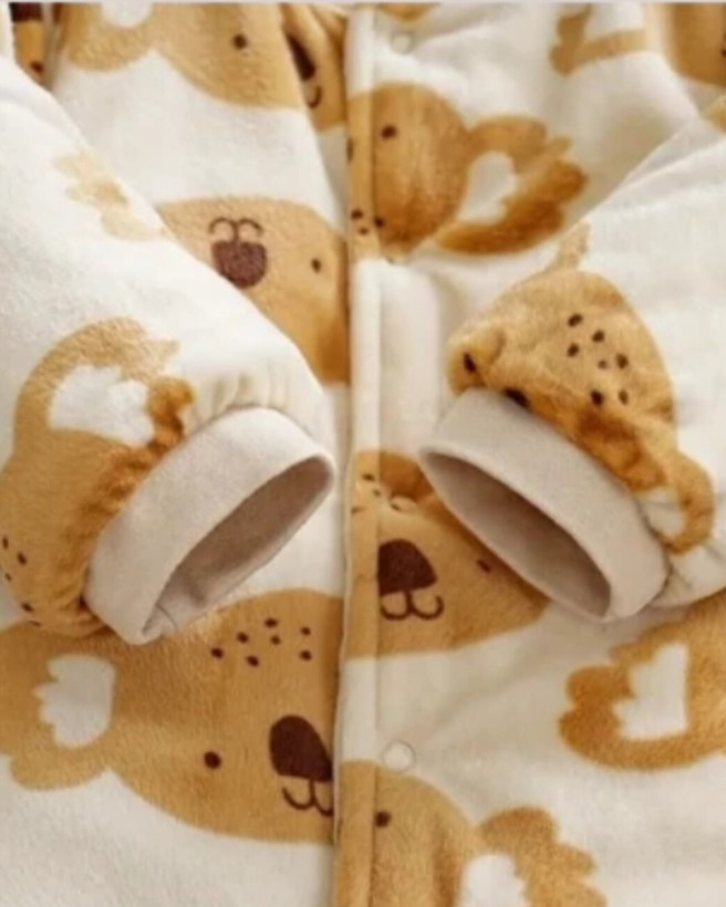 سرهمی کاپشنی مخملی نوزادی تدی Teddy boom کد ۵۸