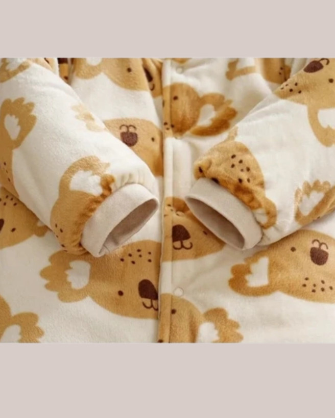 سرهمی کاپشنی مخملی نوزادی تدی Teddy boom کد ۵۸