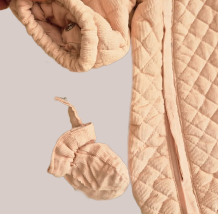 کاپشن سرهمی نوزادی مخمل کبریتی Brioche کد ۵۹