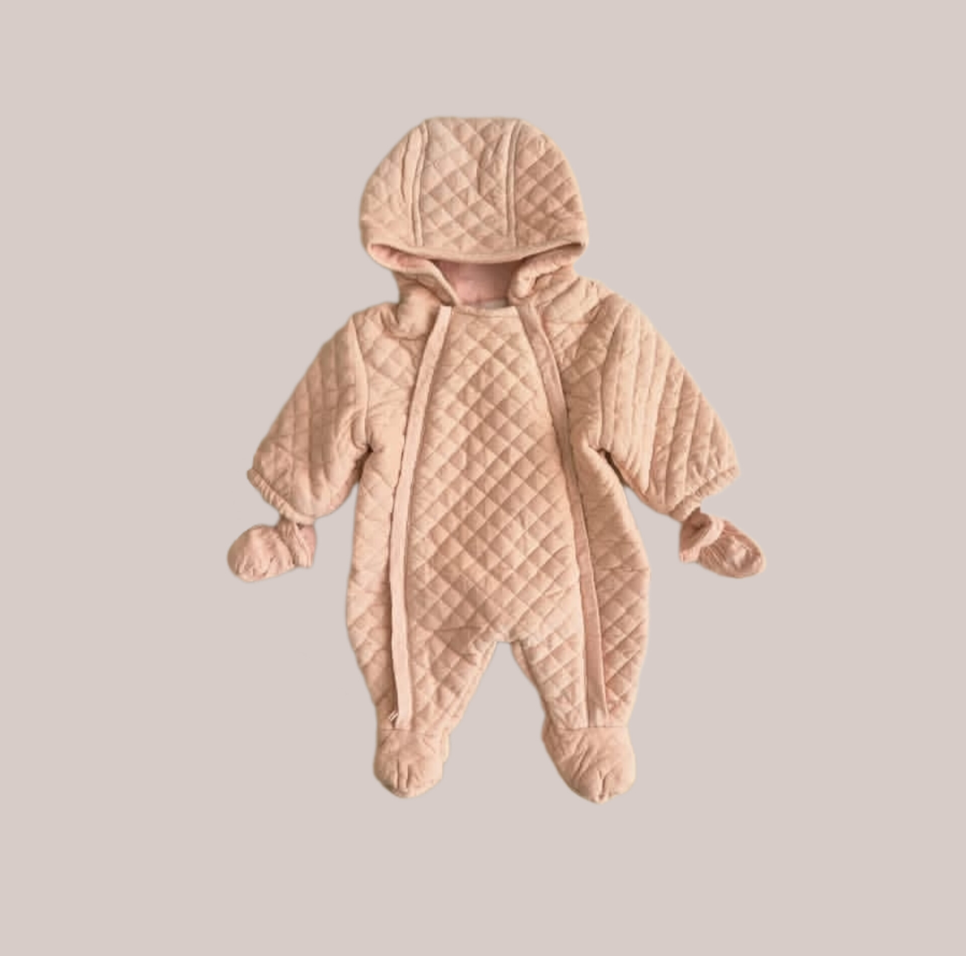 کاپشن سرهمی نوزادی  مخمل کبریتی Brioche کد ۵۹
