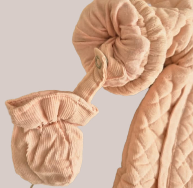 کاپشن سرهمی نوزادی مخمل کبریتی Brioche کد ۵۹